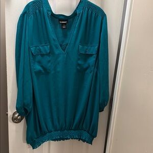 Lane Bryant Blue Relaxed Ribbed Tunic